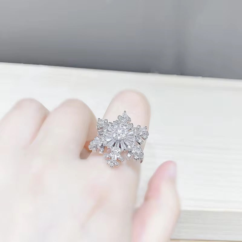 Snowflake Original Zirconia Rotating Adjustable Ring - (Ring Box Included)