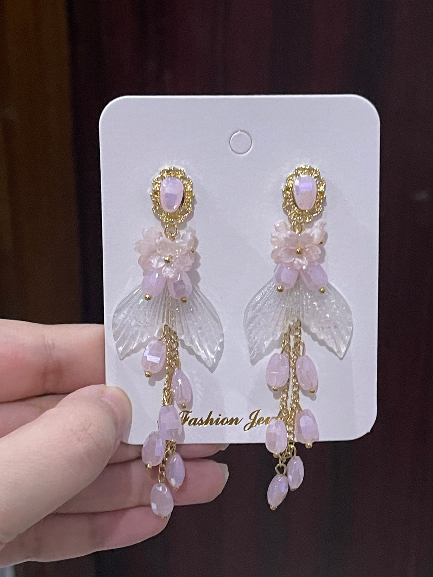 Pink Mermaid Earrings