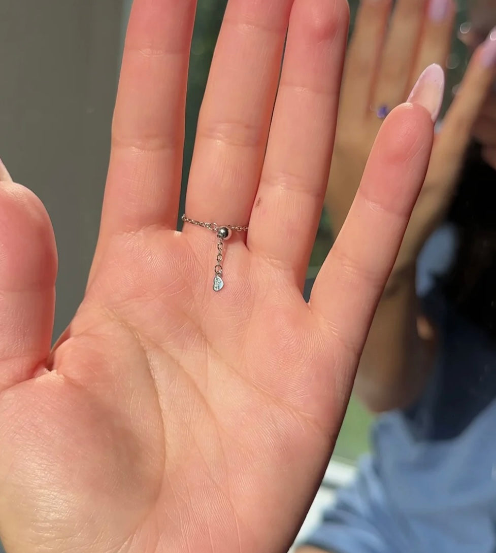 Friendship Heart Chain Ring