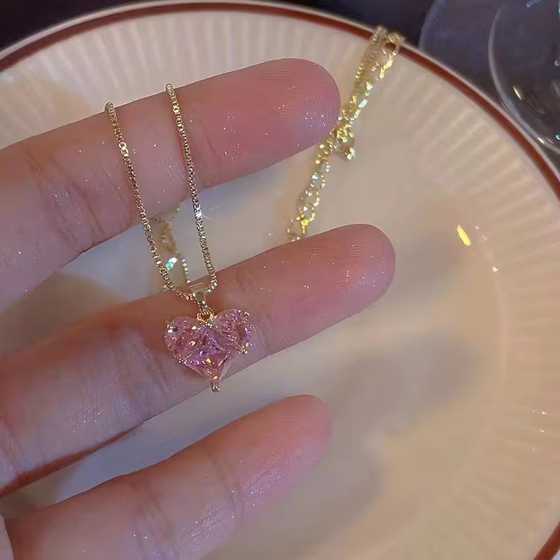 Disney Princess Pink Heart Pendant