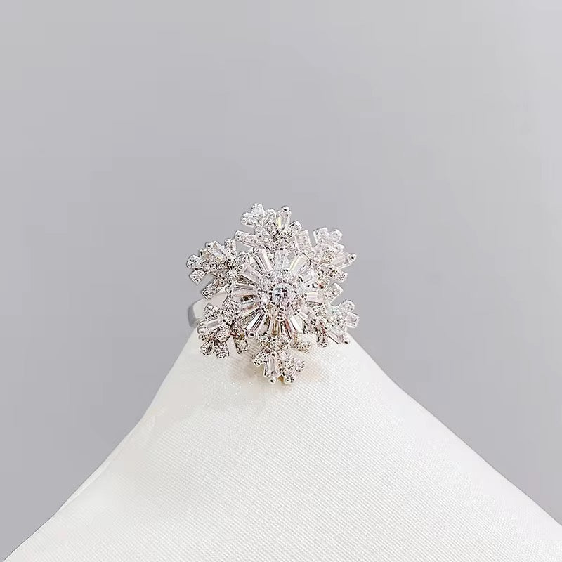 Snowflake Original Zirconia Rotating Adjustable Ring - (Ring Box Included)
