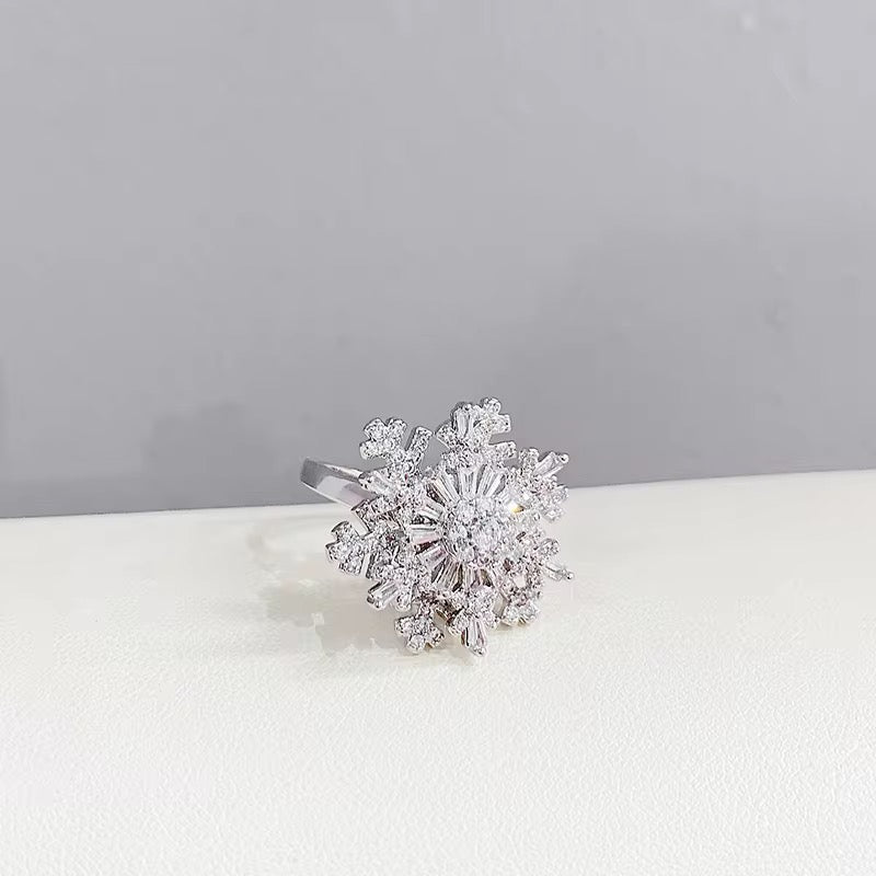 Snowflake Original Zirconia Rotating Adjustable Ring - (Ring Box Included)