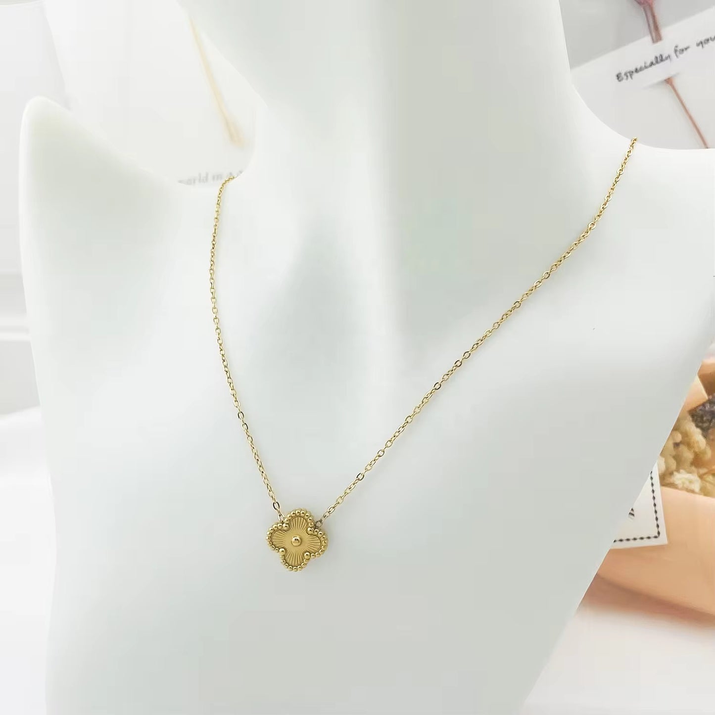 Gold Clover Pendant