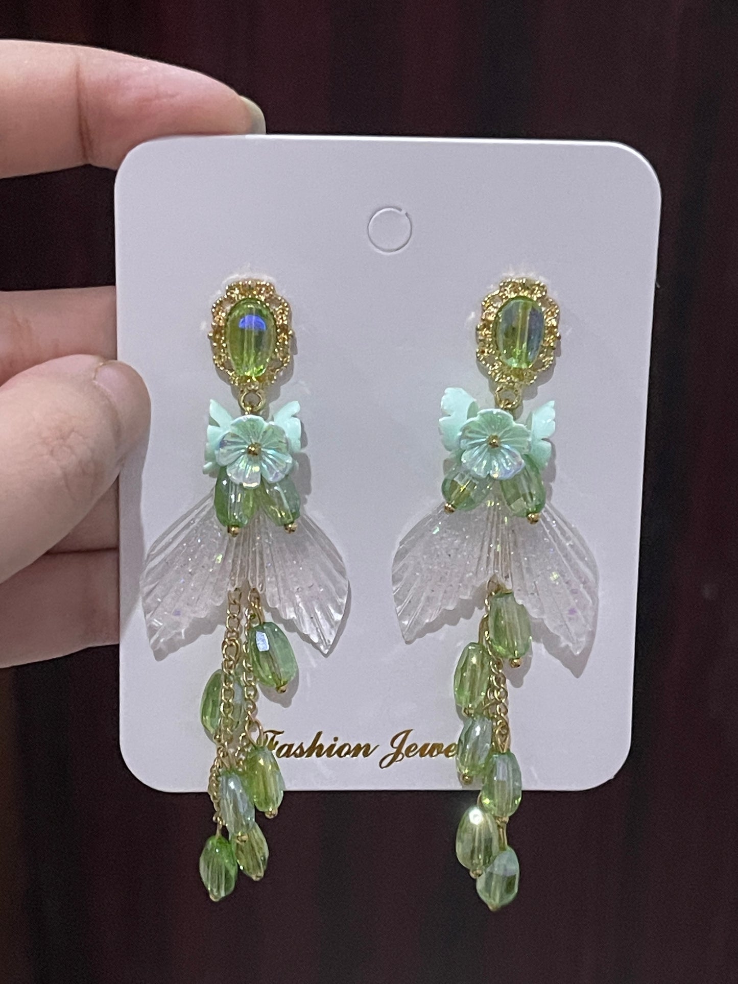 Green Mermaid Earrings