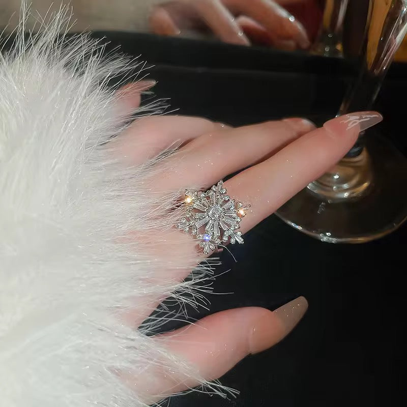 Snowflake Original Zirconia Rotating Adjustable Ring - (Ring Box Included)