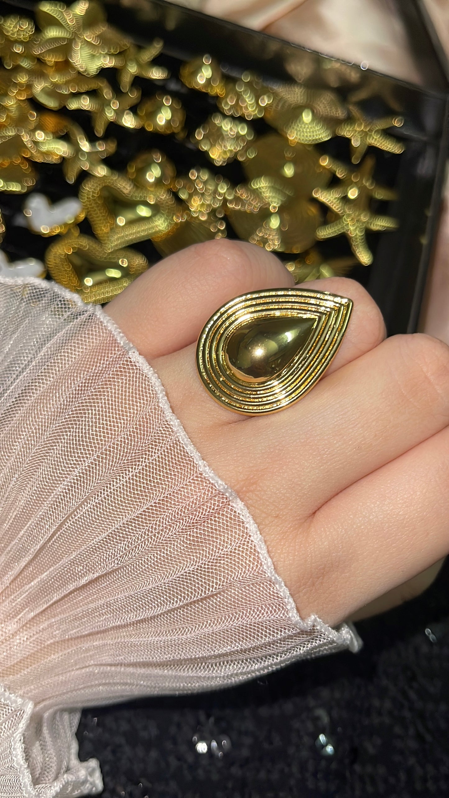 Teardrop Golden Ring