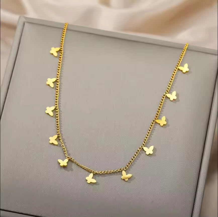 Aristo Golden Butterfly Necklace