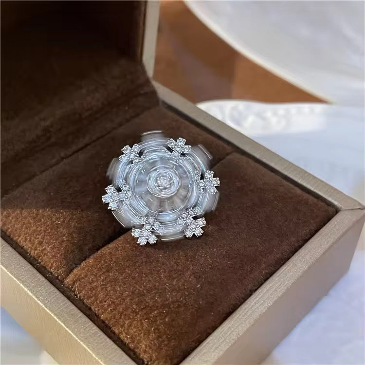 Snowflake Original Zirconia Rotating Adjustable Ring - (Ring Box Included)