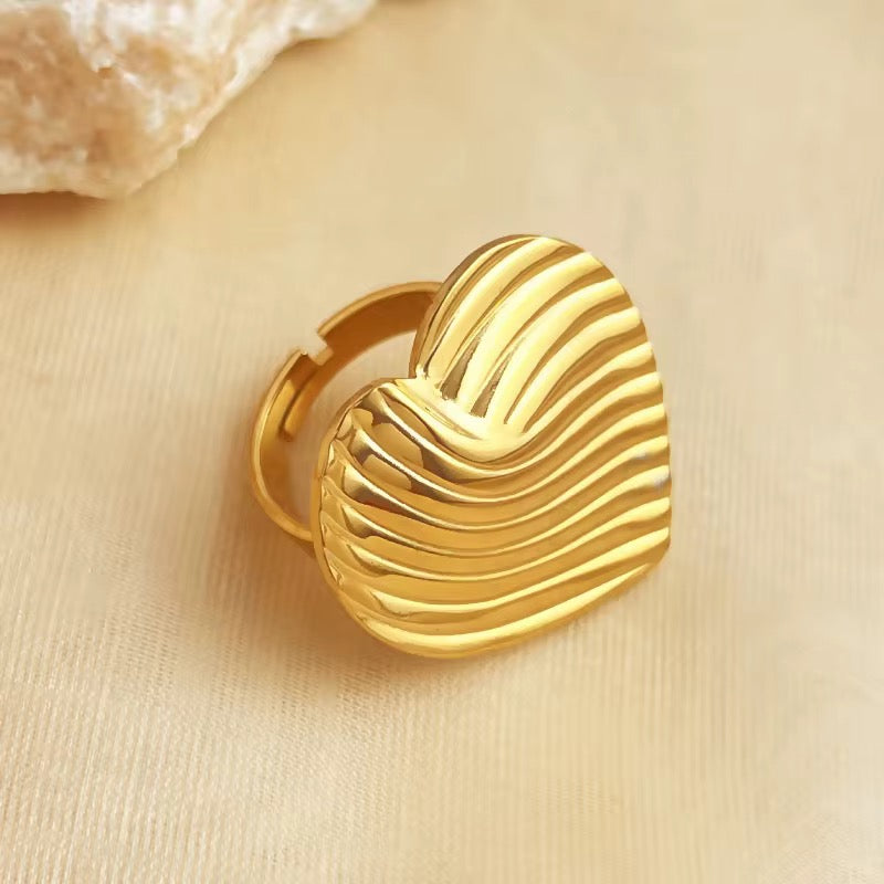 Sea Shell Ring – Anti-Tarnish, Golden, Adjustable Fit