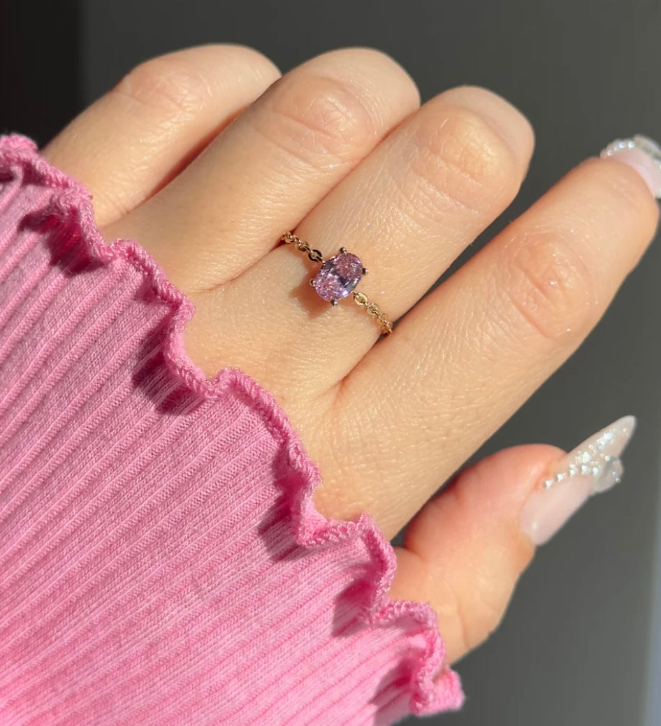 Zunaira Adjustable Chain Ring Value Combo - (Golden + Royal Pink)