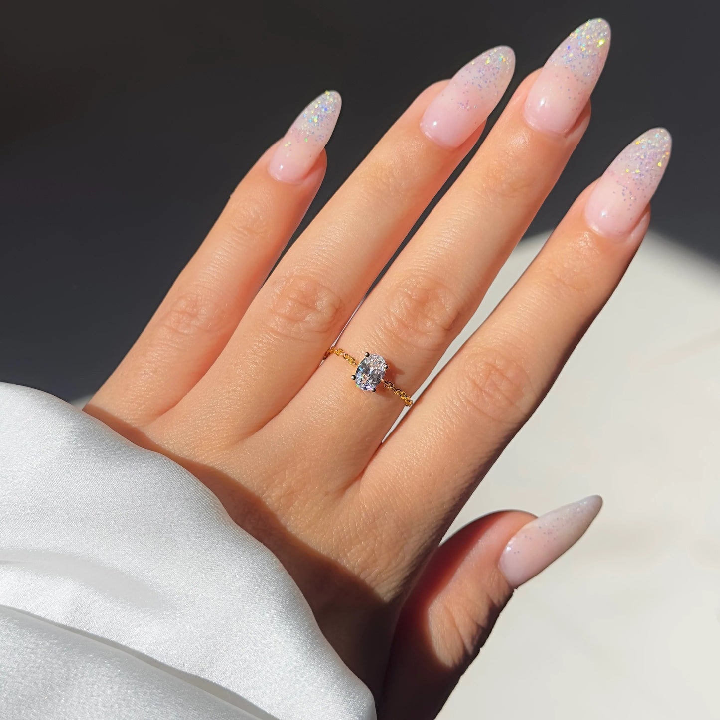 Zunaira Adjustable Chain Ring Value Combo - (Golden + Royal Pink)