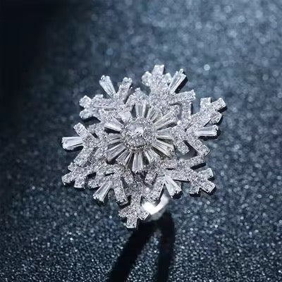 Snowflake Original Zirconia Rotating Adjustable Ring - (Ring Box Included)