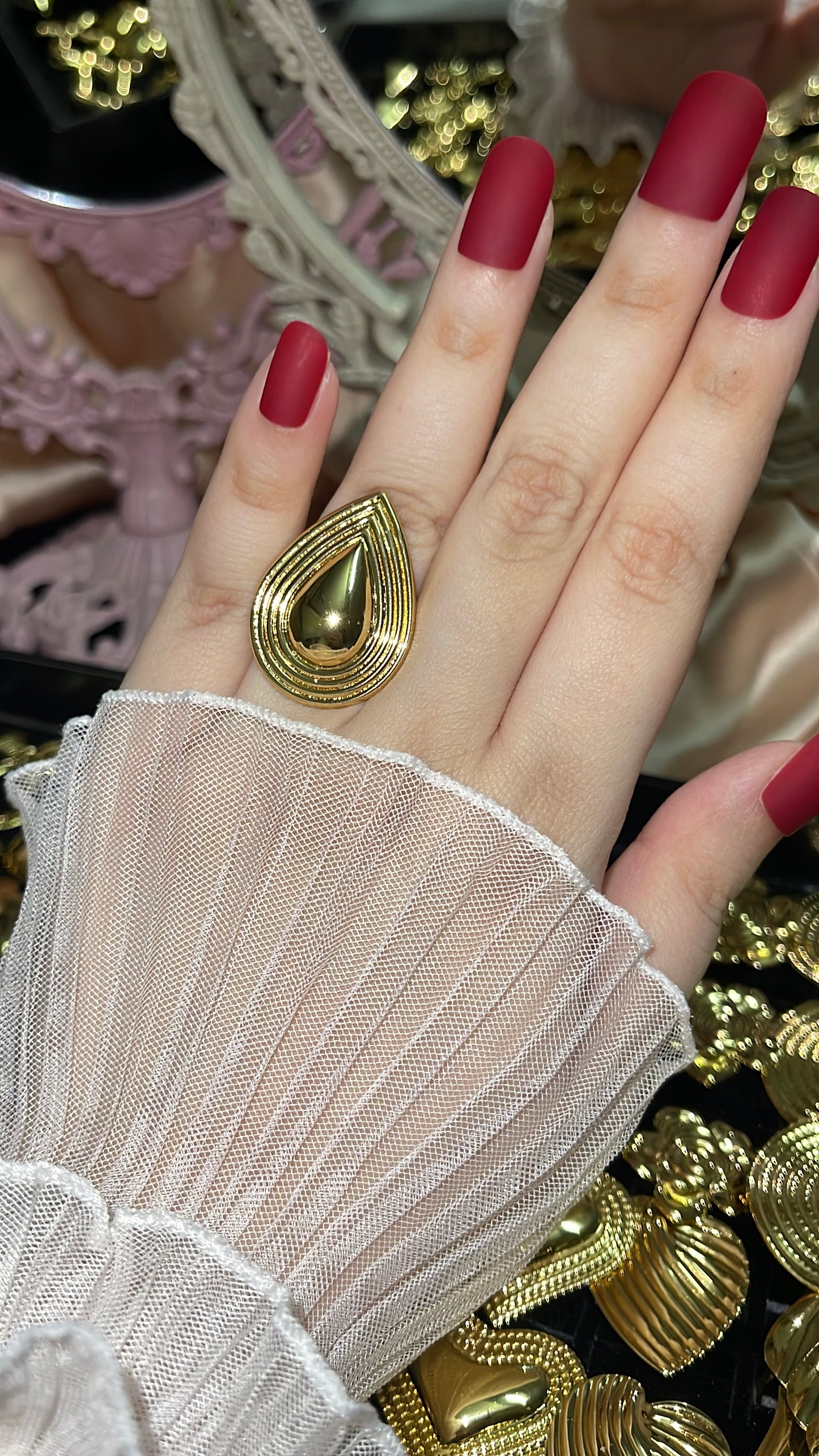 Teardrop Golden Ring