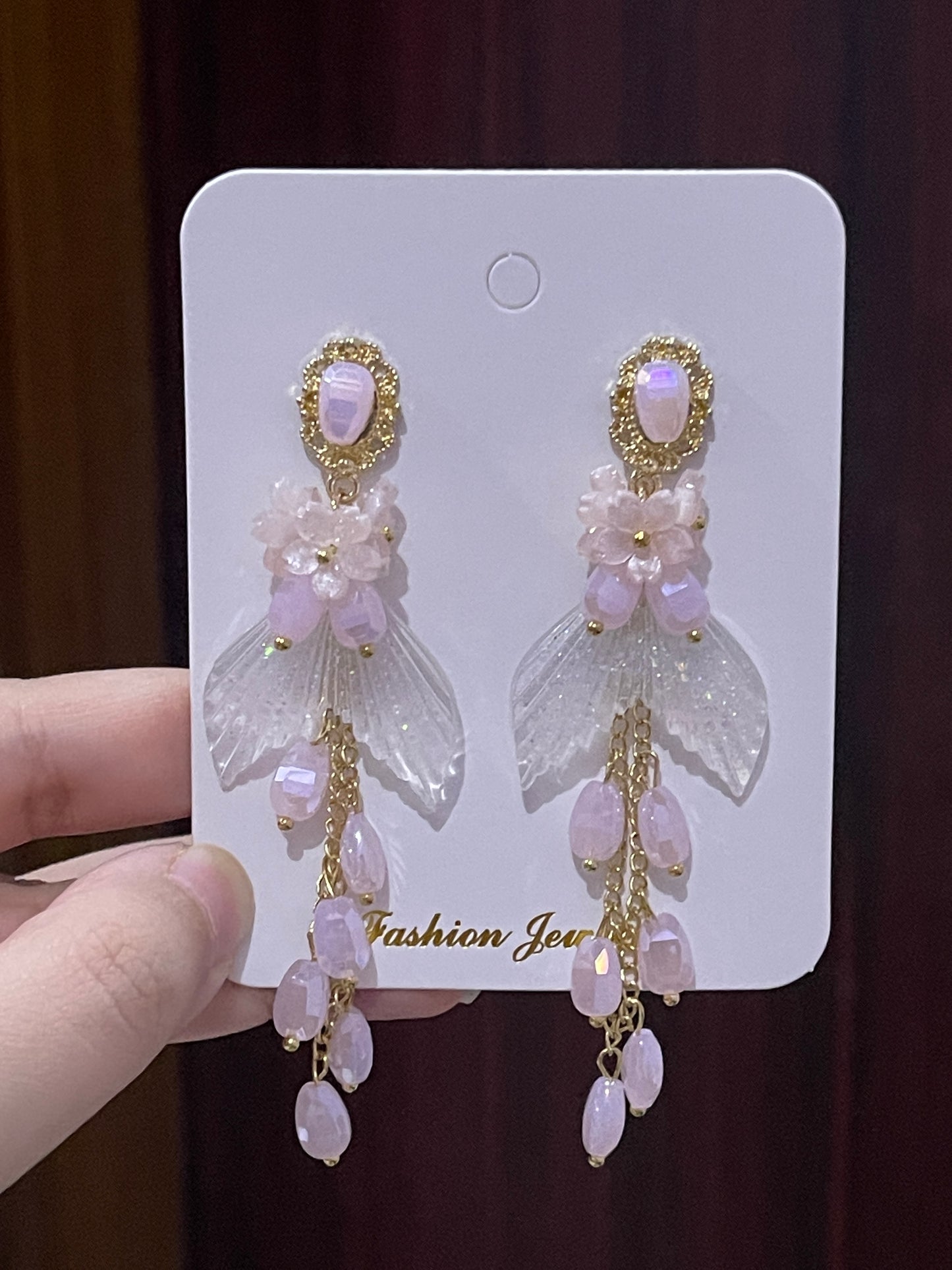 Pink Mermaid Earrings