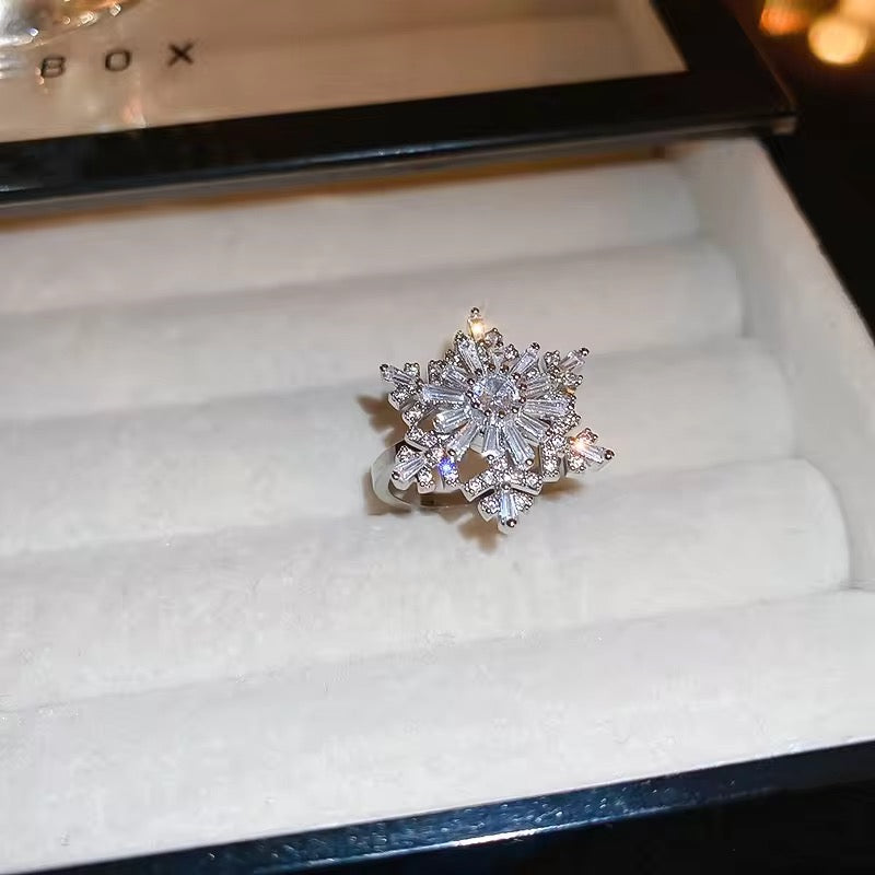 Snowflake Original Zirconia Rotating Adjustable Ring - (Ring Box Included)