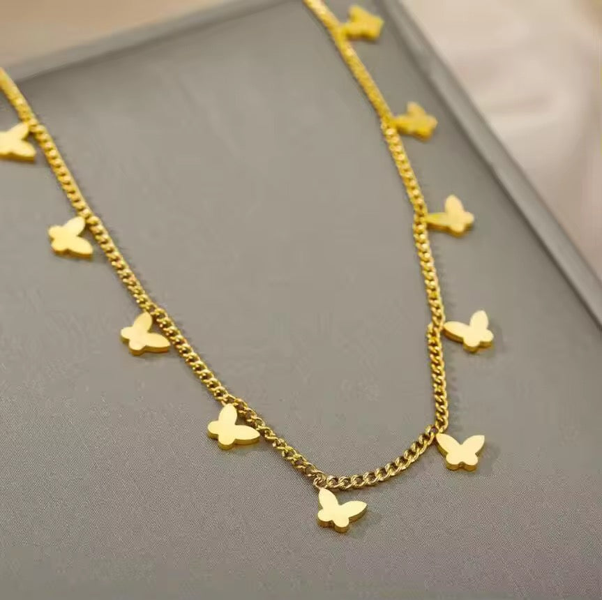 Aristo Golden Butterfly Necklace