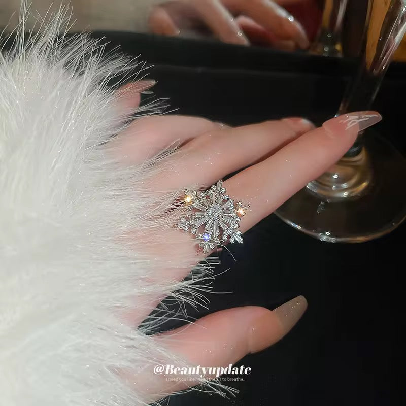 Snowflake Original Zirconia Rotating Adjustable Ring - (Ring Box Included)