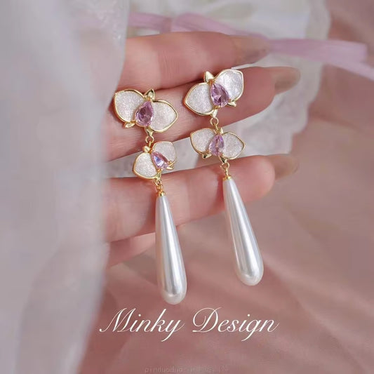 Party Wear Flower Drop Earrings
