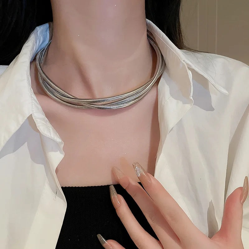 Waterproof Stainless Steel Anti-Tarnish Choker / Necklace for Women and Girls