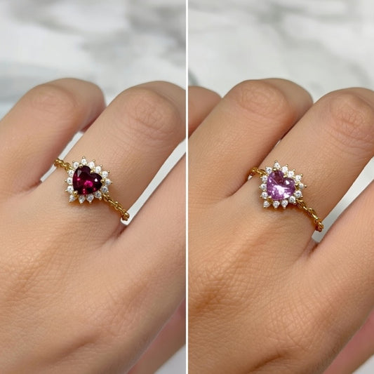 Combo - Red Sovereign And Pink Rosalía Value Combo - (Golden Color Chain)