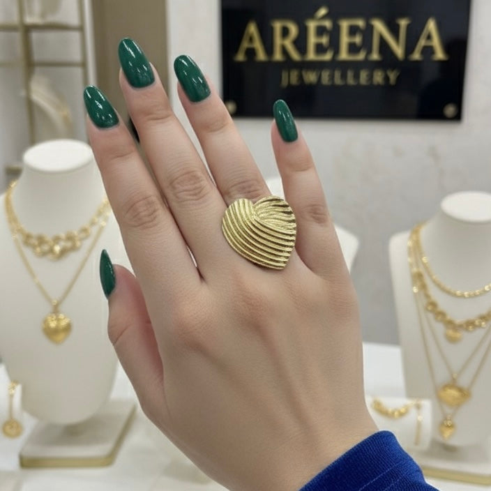 Sea Shell Ring – Anti-Tarnish, Golden, Adjustable Fit