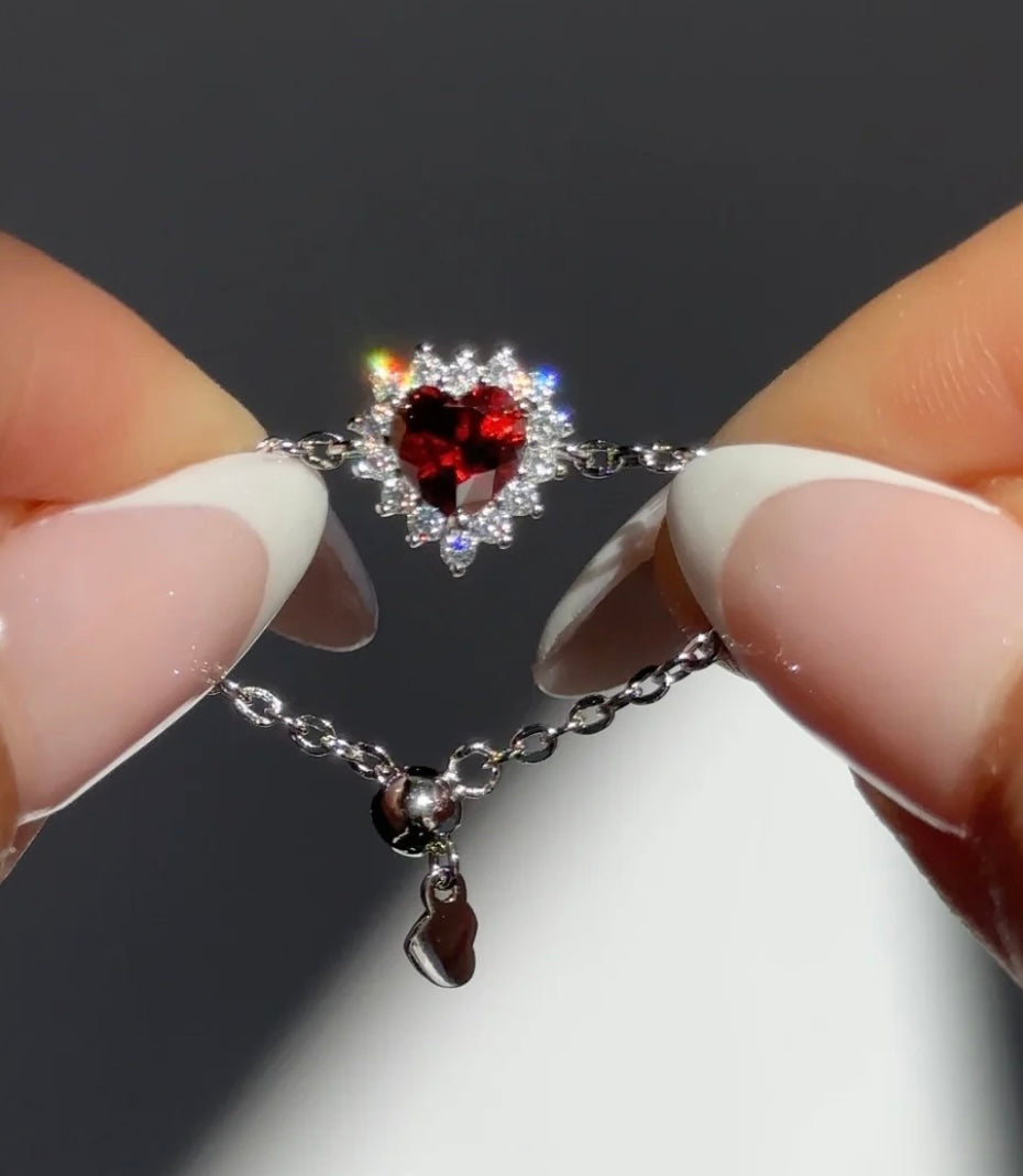 Red Sovereign And Pink Rosalía Value Combo - Silver Color Chain