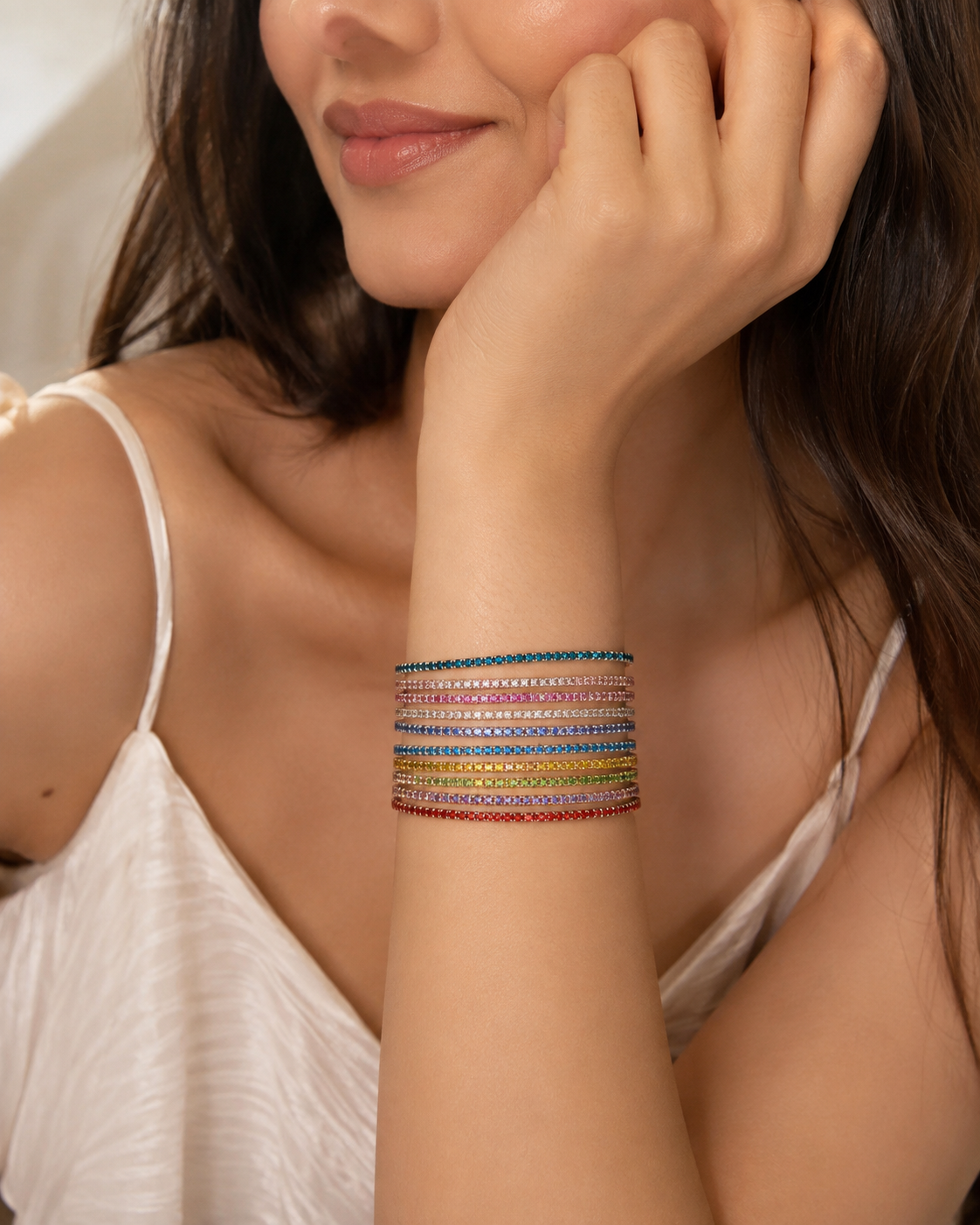 Rhinestone Bracelets Set