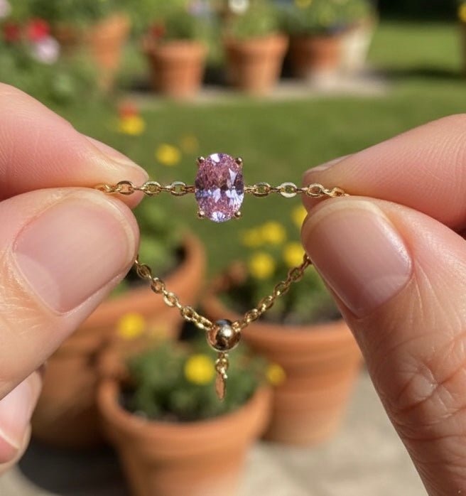 Trio of Zircon Adjustable Chain Rings Set – Pink, Golden & Silver (Anti-Tarnish Copper)
