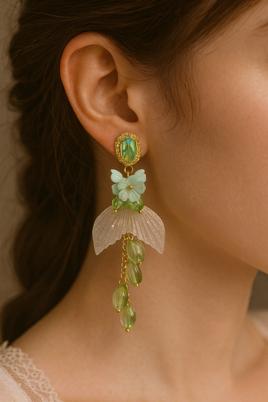 Green Mermaid Earrings