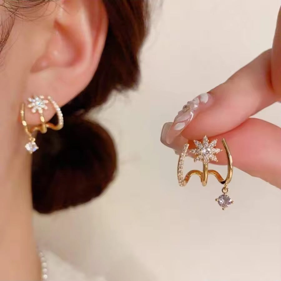 Starlit Bloom Drop Earrings