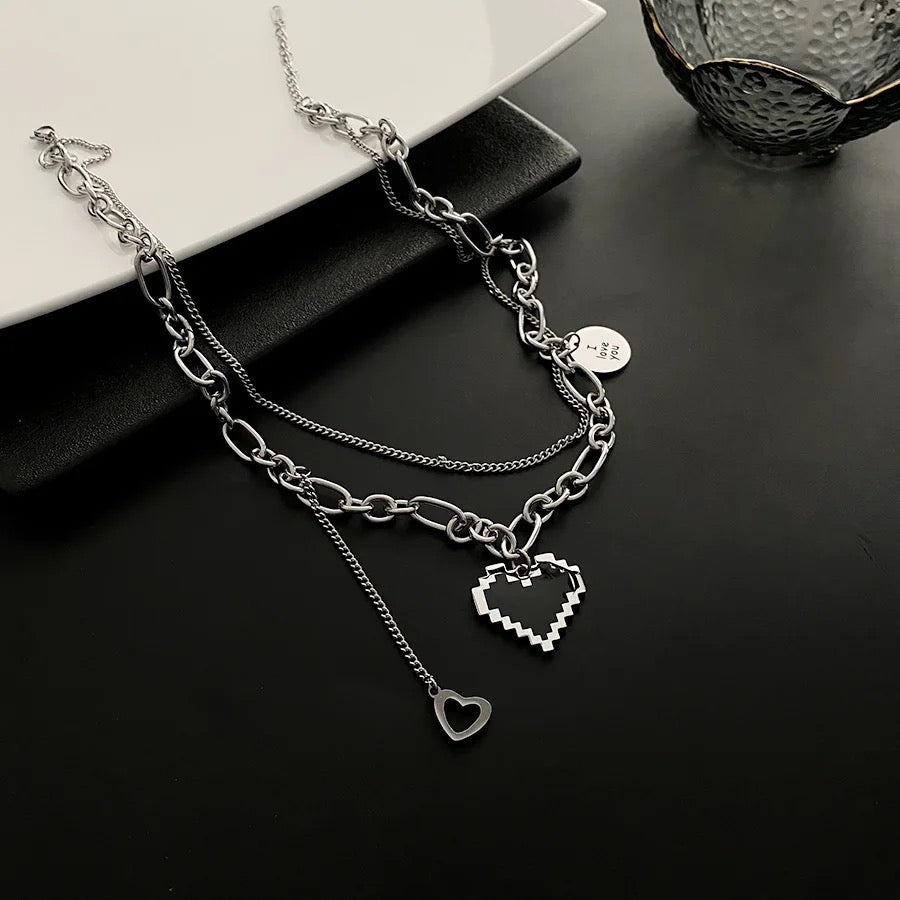 Black Heart Prom Necklace