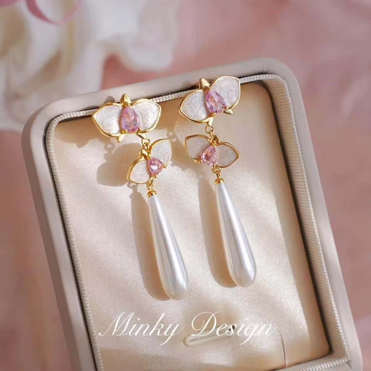 Party Wear Flower Drop Earrings