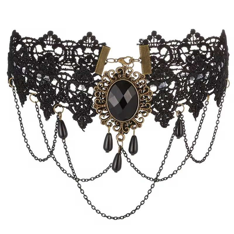 Gothic Dark Romance Lattice Necklace