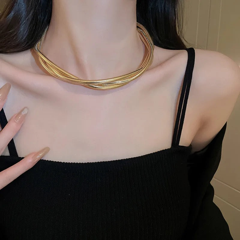 Waterproof Stainless Steel Anti-Tarnish Choker / Necklace for Women and Girls