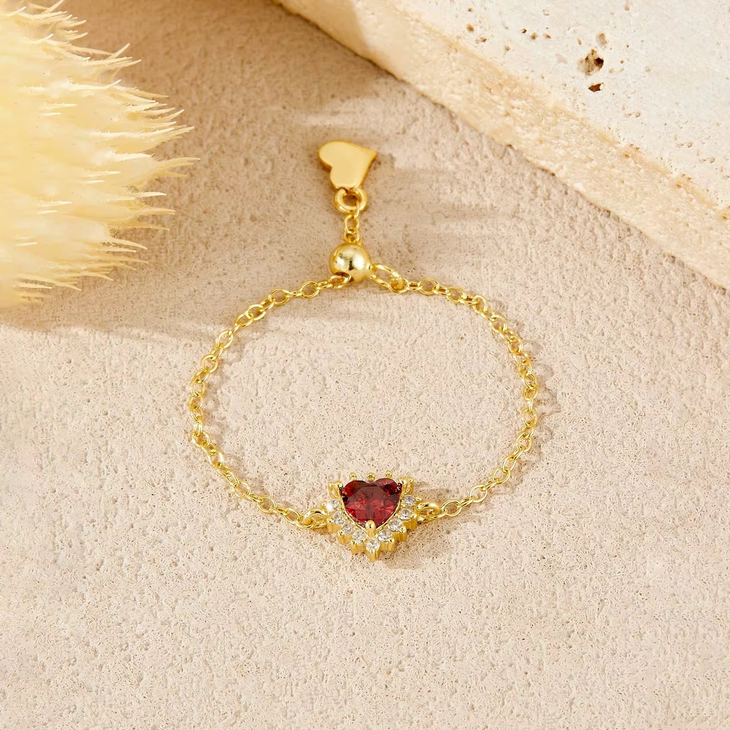 Red Sovereign And Pink Rosalía Value Combo - Golden Color Chain