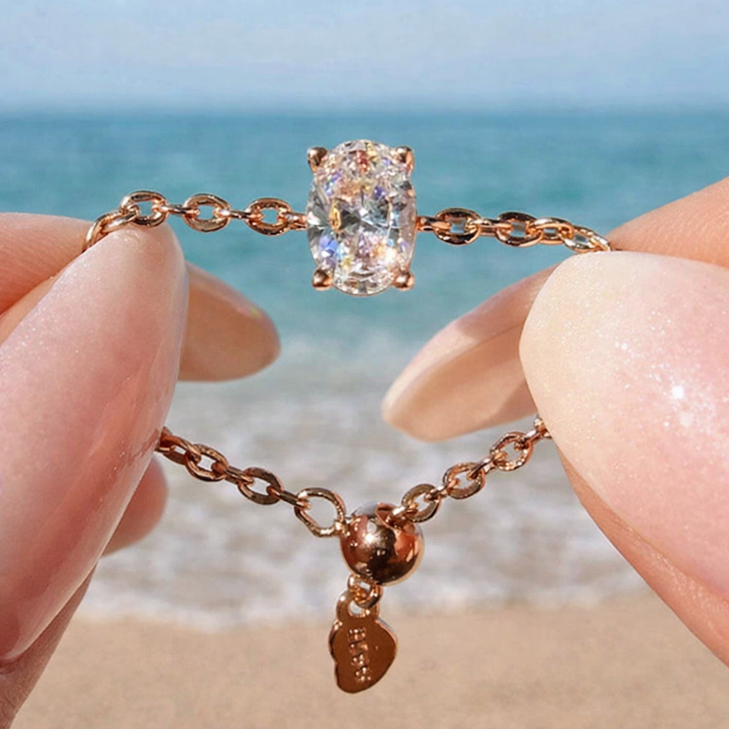 Areena Adjustable Chain Ring Value Combo - (Golden + Silver)