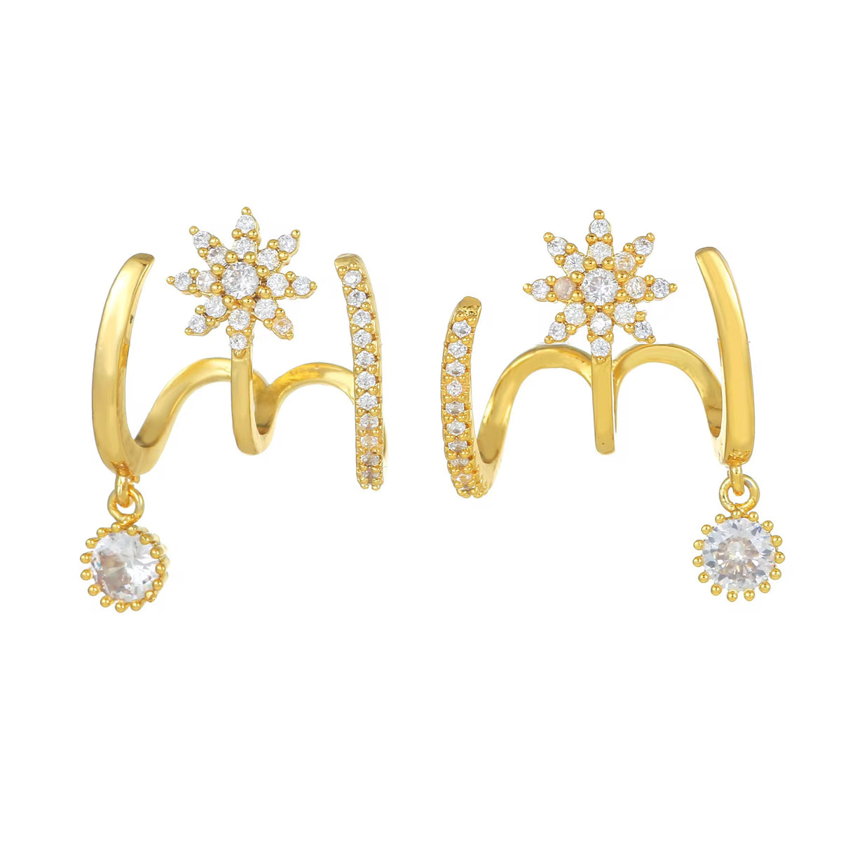 Starlit Bloom Drop Earrings