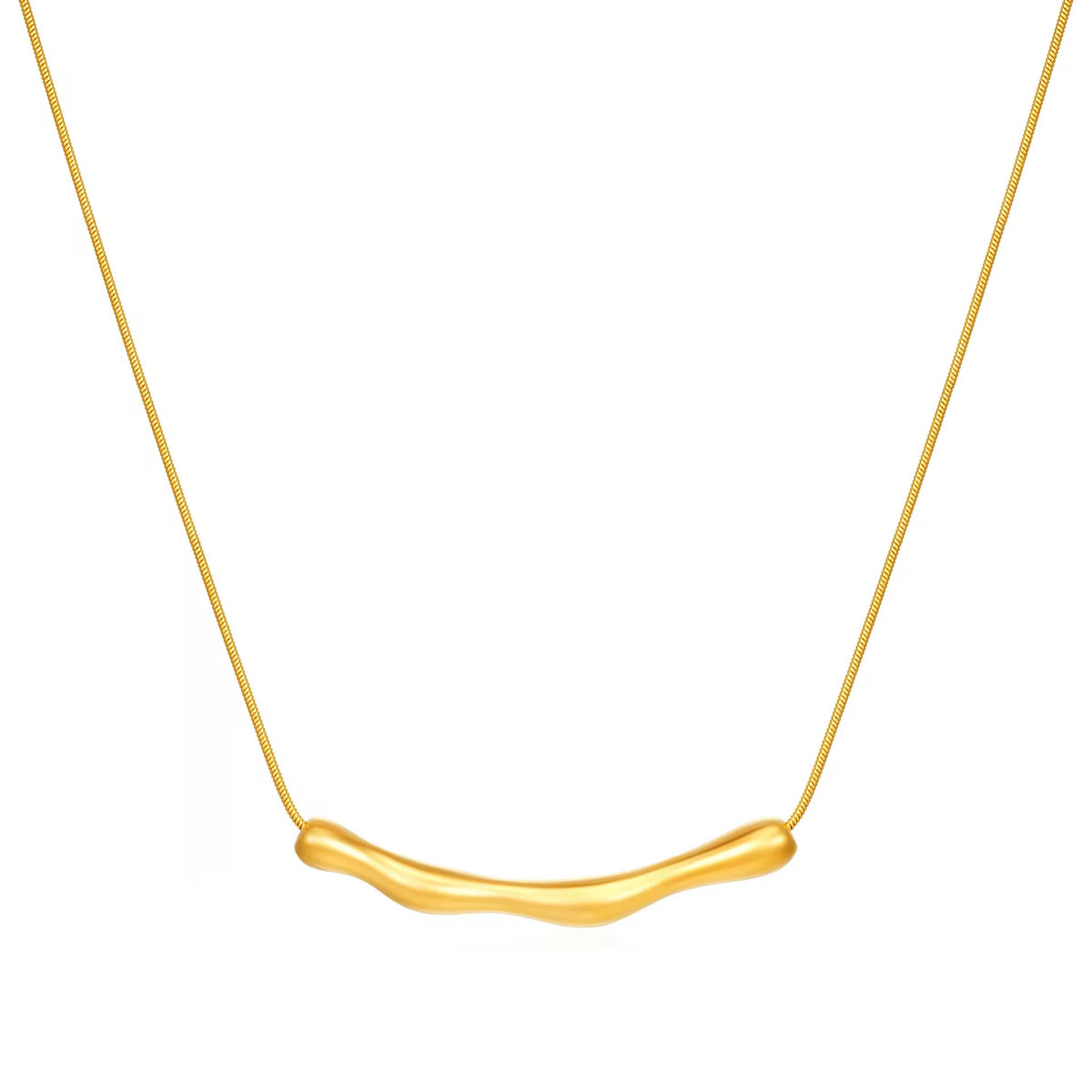 Stainless Steel Irregular Ruched Necklace