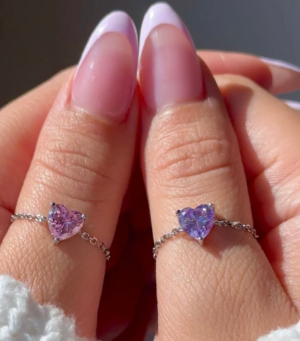 Friendship Heart Chain Ring
