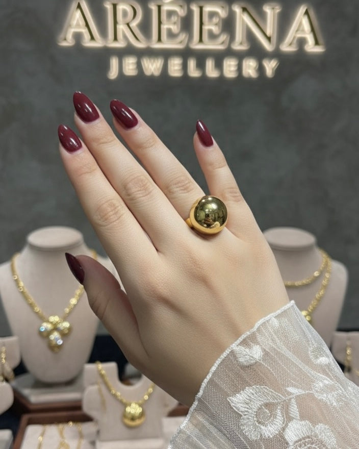 Circle Ring – Anti-Tarnish, Golden, Adjustable Fit