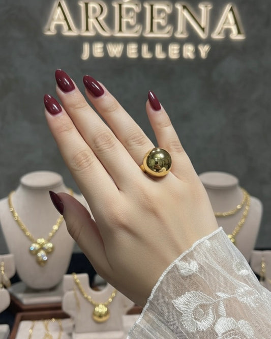 Circle Ring – Anti-Tarnish, Golden, Adjustable Fit