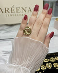 Double Circle Ring – Anti-Tarnish, Golden, Adjustable Fit