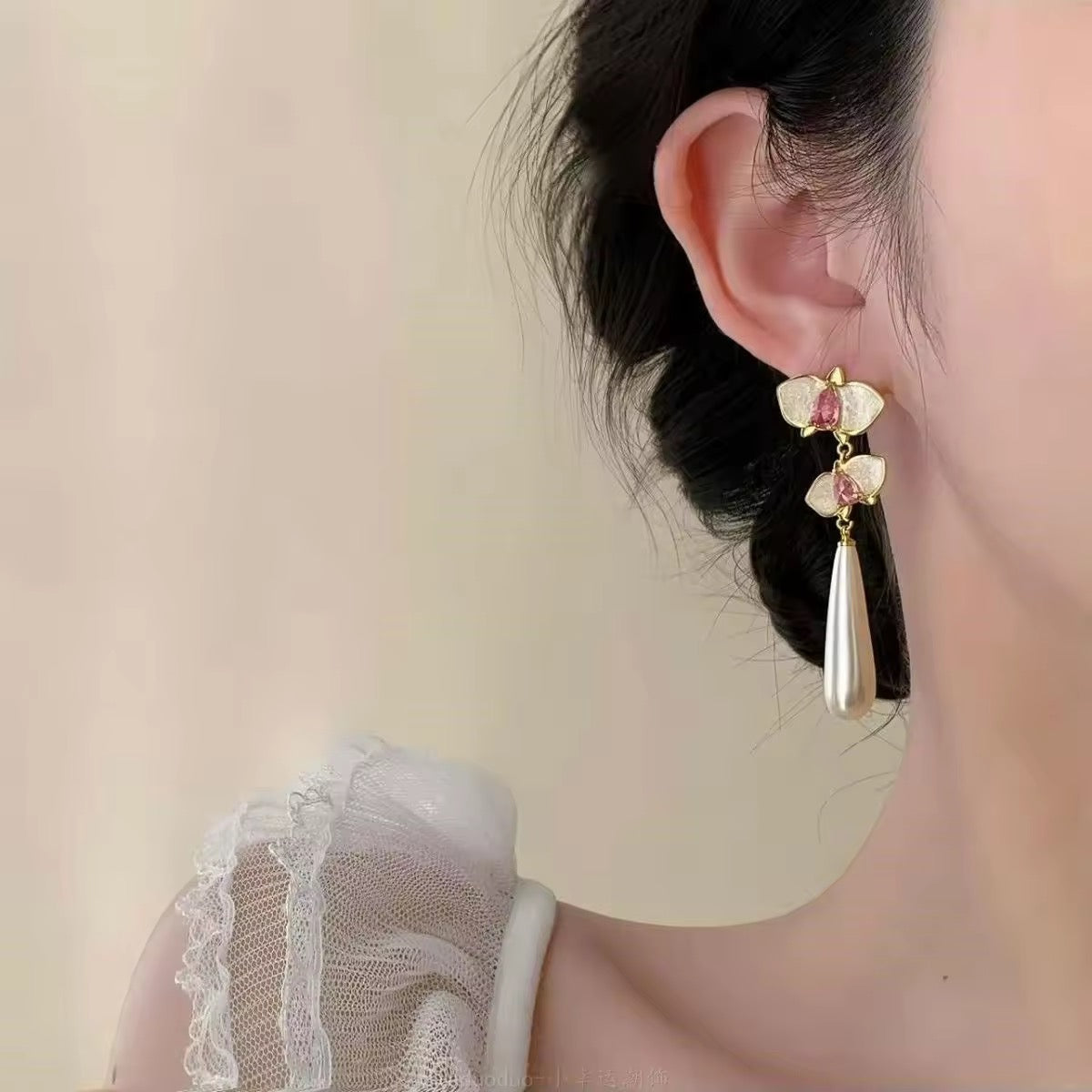 Party Wear Flower Drop Earrings