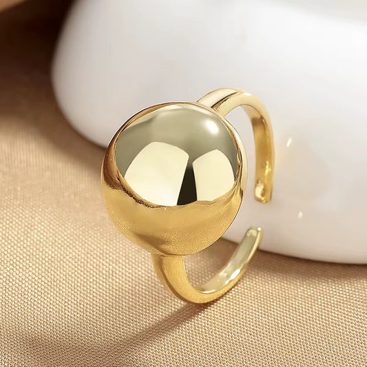 Circle Ring – Anti-Tarnish, Golden, Adjustable Fit