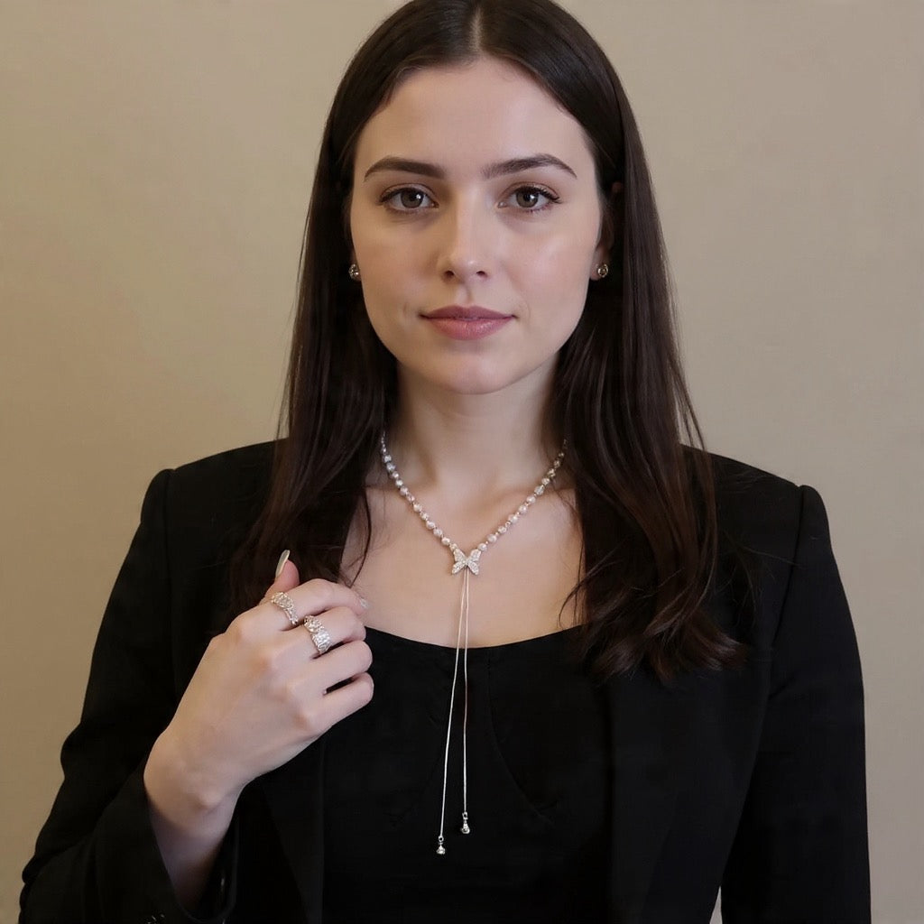 Imperial Adjustable Chain Japanese Style Butterfly 🦋 Necklace - Golden Chain