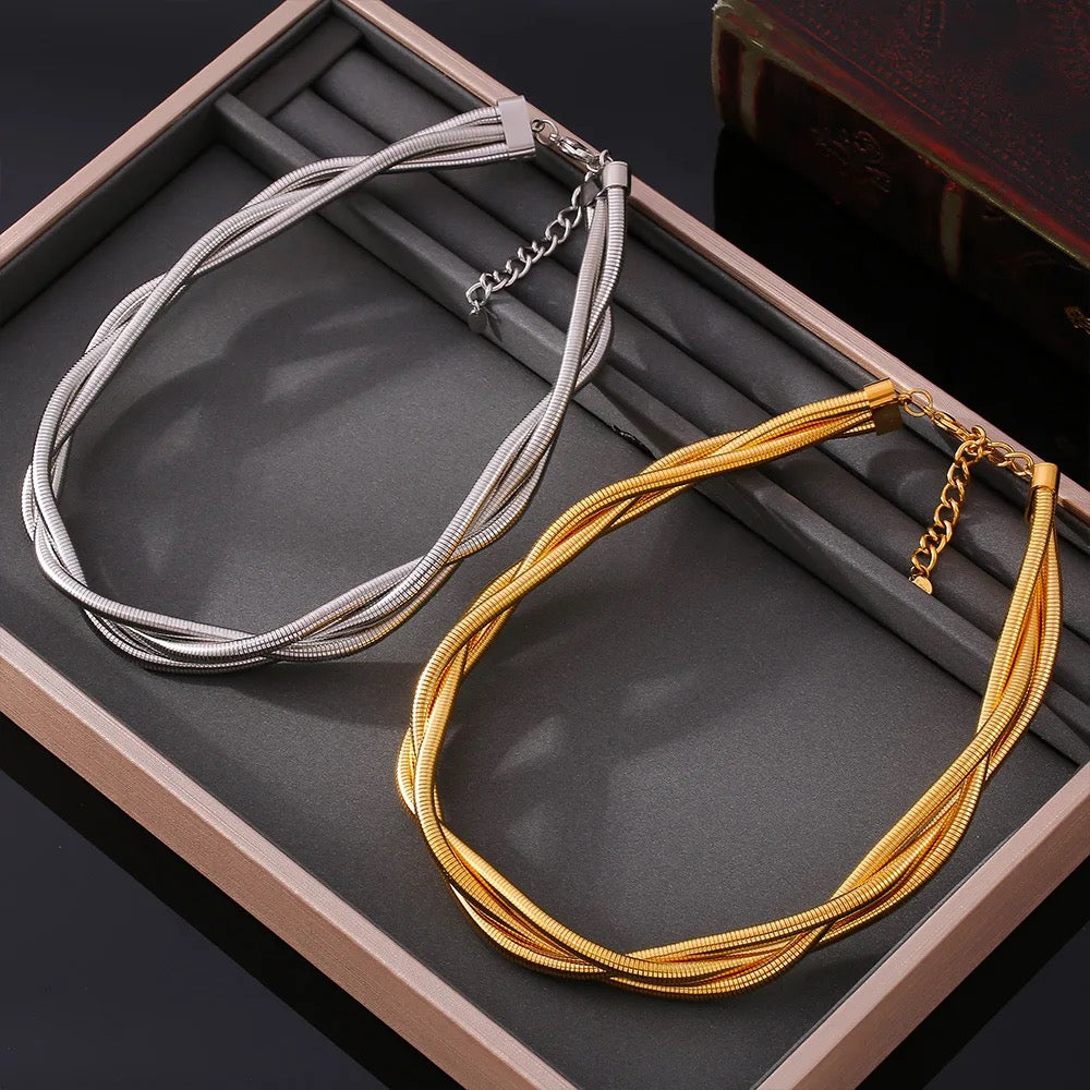 Waterproof Stainless Steel Anti-Tarnish Choker / Necklace for Women and Girls