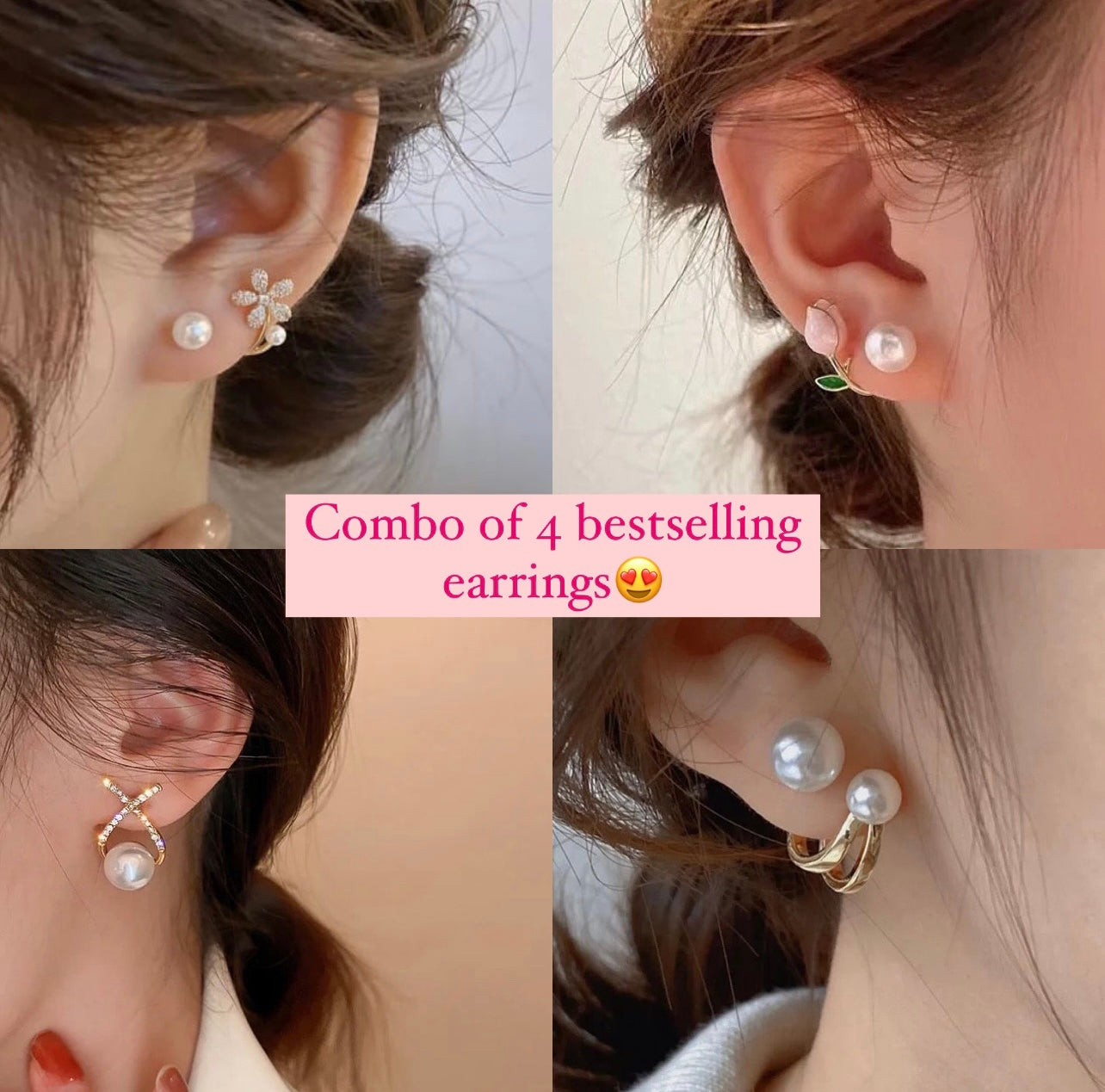 Combo of 4 bestselling earrings