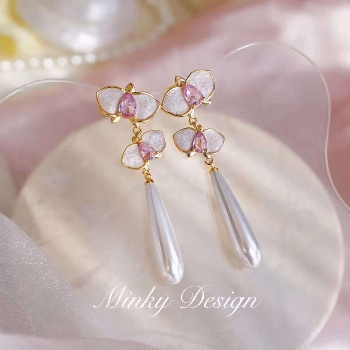 Party Wear Flower Drop Earrings