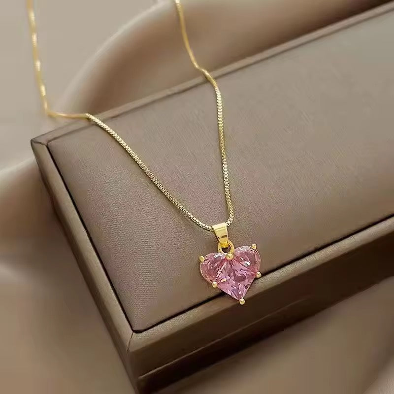 Disney Princess Pink Heart Pendant