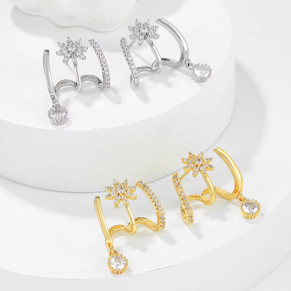 Starlit Bloom Drop Earrings